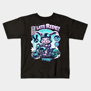 Easter Bunny ride Kids T-Shirt